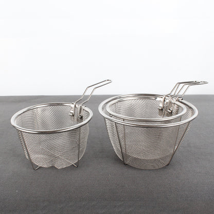 Stainless Steel Frying Basket Colander Strainer – Durable 304 Steel Kitchen Tool