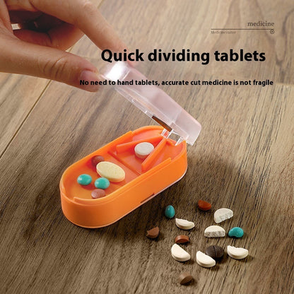 Home Has Pill Cutter Tablet Divider Compartment Pill Box