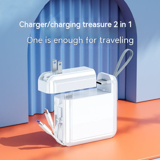 Super Fast Charge With Cable AC Plug 20000 MA Large Capacity Power Bank Wholesale Customization