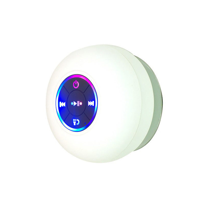 Round control panel with colorful display on a white background
