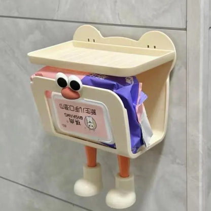 Toilet Wall-Mounted Tissue Box Rack – Waterproof & Multi-Purpose