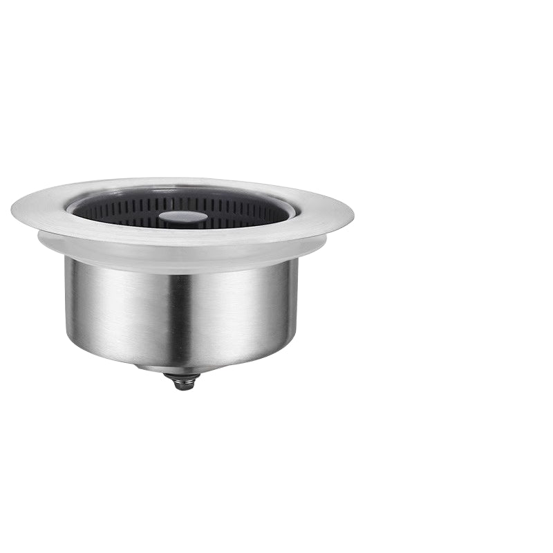 Sink deodorizing pop-up filter with dimensions and features on a white background