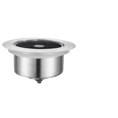 Sink deodorizing pop-up filter with dimensions and features on a white background