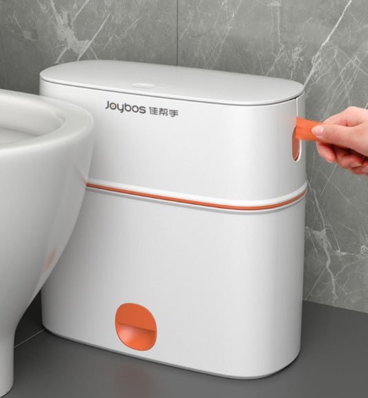 Modern Toilet Trash Can with Drawstring Packing | ABS+TPU Material