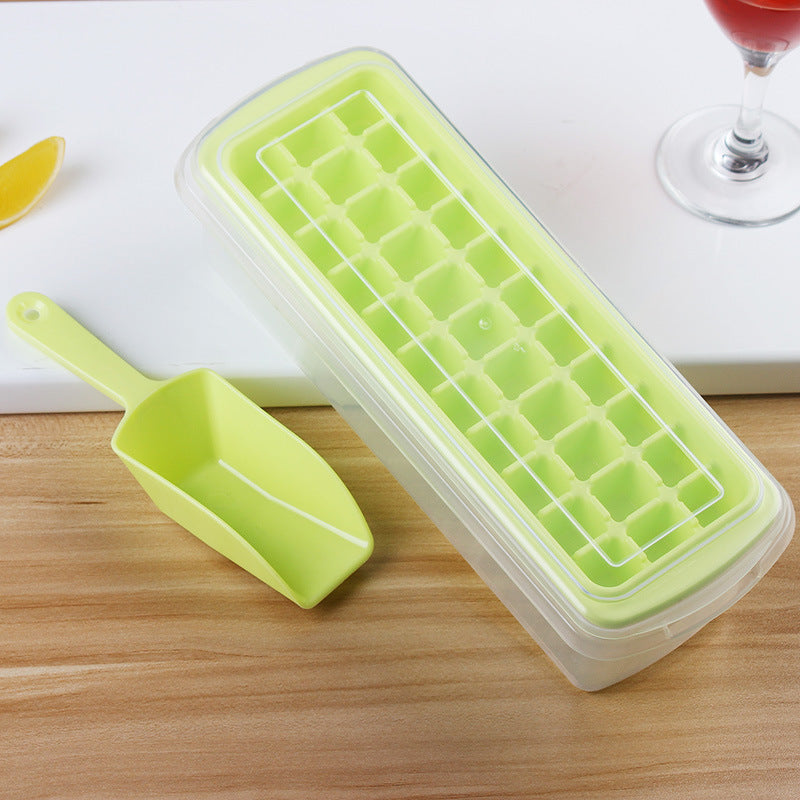 Fashionable Ice Tray with Fresh-Keeping Box and Ice Shovel – Multi-Cell Ice Maker