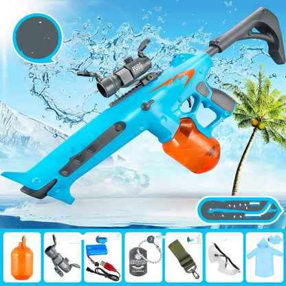 Electric Continuous Water Gun – Super-Large Rechargeable Water Spray Toy for Kids