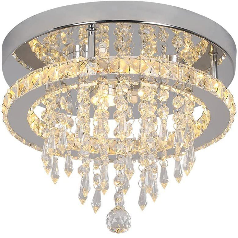 Chandelier with crystal accents on a white background