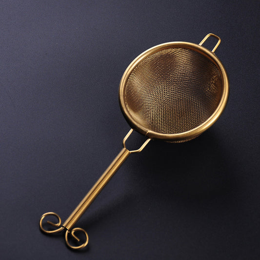 Double Stainless Steel Tea Drain Strainer – Compact and Durable Tea Filter