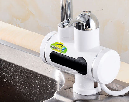 White water filter attachment on a kitchen sink