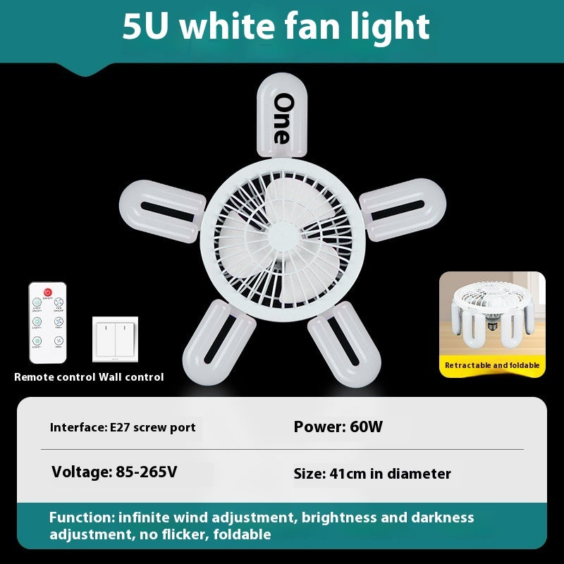 E Series Screw Fan Lamp – Smart Remote Control for Living Room and Bedroom
