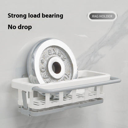 Retractable Rag Punch-Free Kitchen Storage Rack