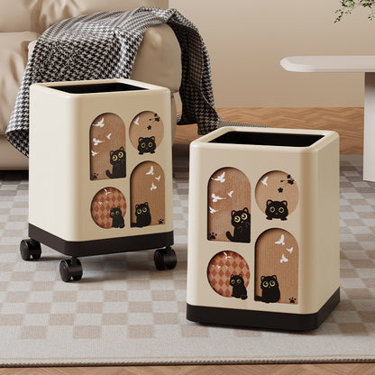 Portable Household Trash Can with Lid – Convenient and Versatile Waste Bin