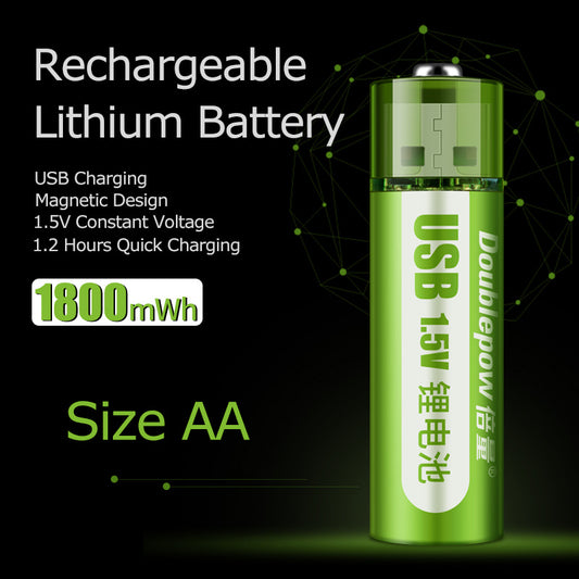 Ondaum USB Rechargeable Battery No. 5, No. 7 Lithium Battery, Large Capacity 1.5v Constant Voltage AA