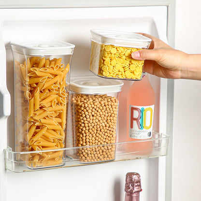 Vacuum Sealed Transparent Food Grade Storage Cans – PET Plastic Snack Containers with USB Motor Pump