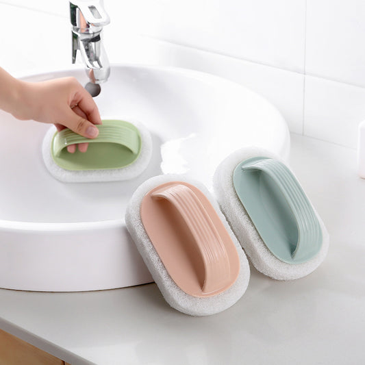 Multi-Purpose Sponge Brush with Handle – For Pots, Bowls & Dishes