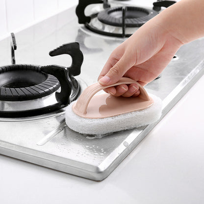 Multi-Purpose Sponge Brush with Handle – Perfect for Pots, Bowls & Dishes