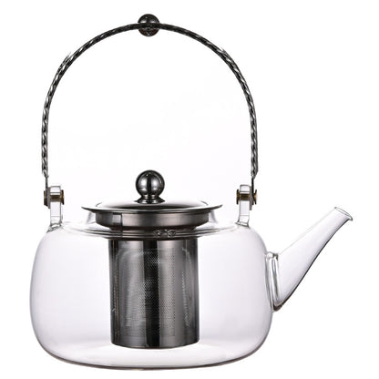 Copper Handles Steel Leakage Borosilicate Household Filter Glass Teapot