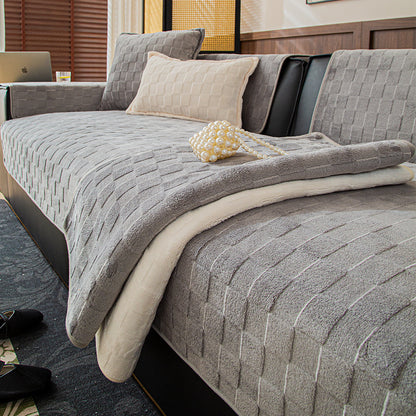Sofa Cushion New Winter Plush Sofa Cover Cloth