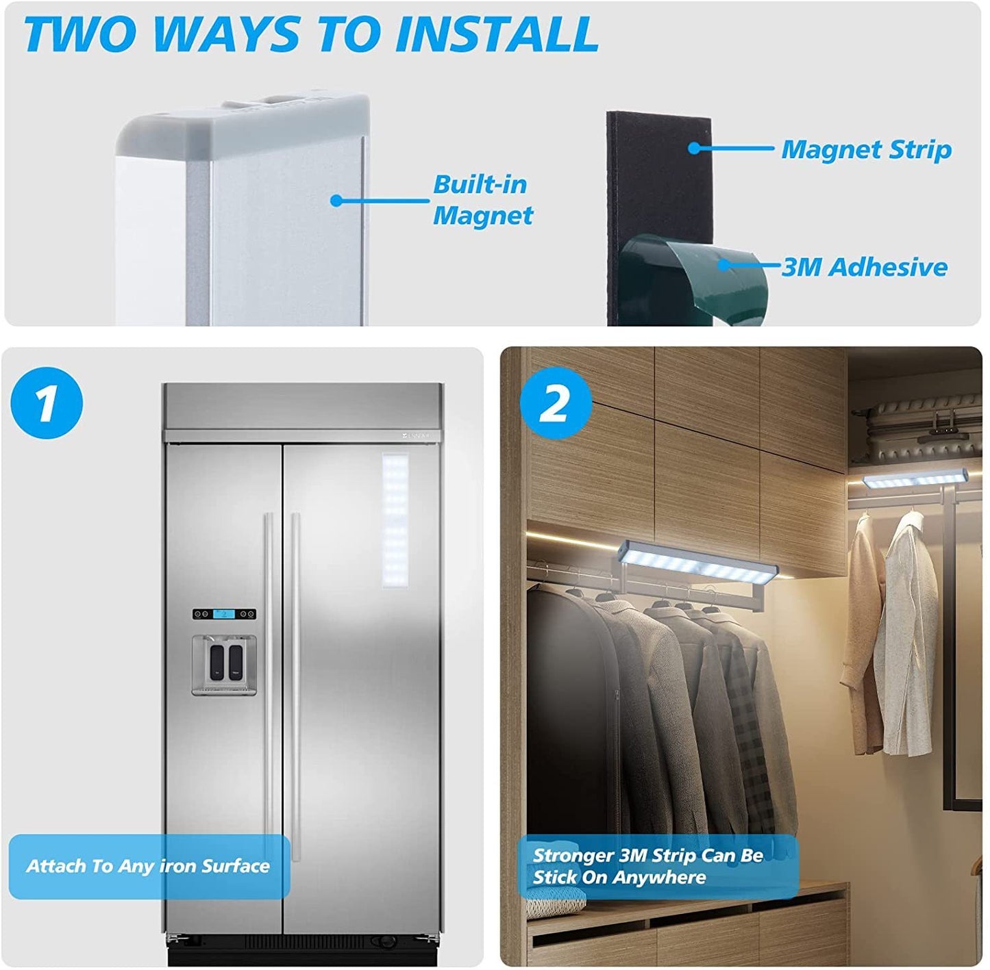 Usb Rechargeable Cabinet Nightlight Ultra-thin Wardrobe