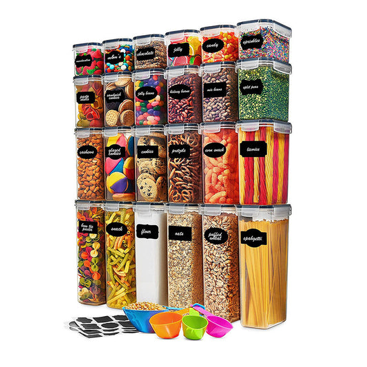 Cereals Plastic Large Storage Crisper – Square Food Containers for Kitchen Organization