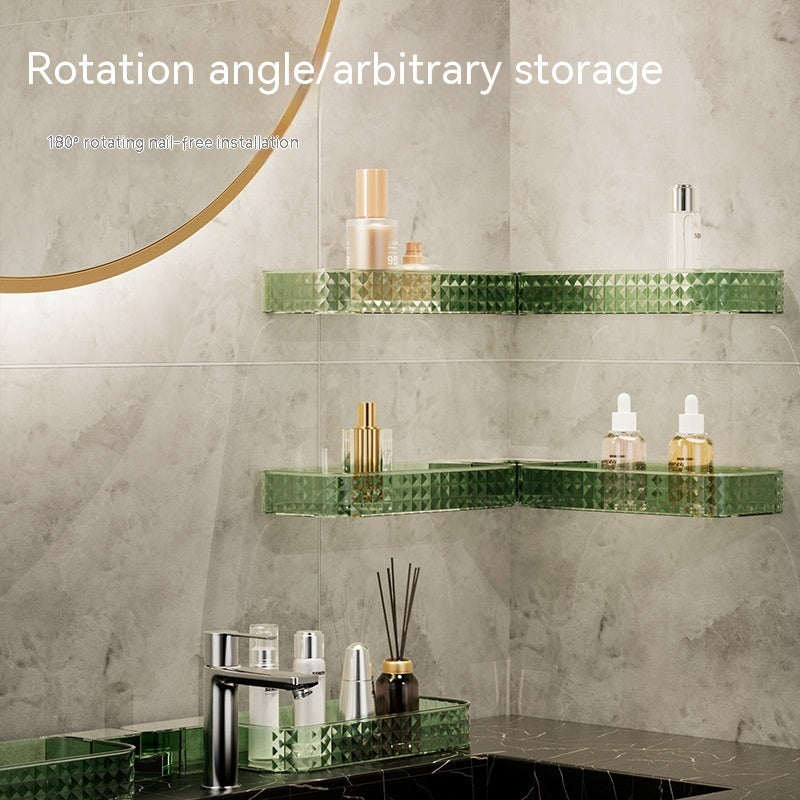 Bathroom Wall-mounted Multi-function Rotating Storage Rack