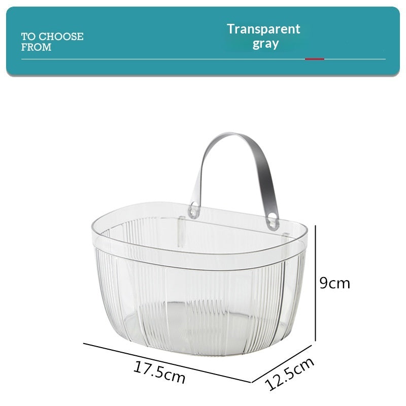 Wall-mounted Storage Basket With Adhesive Backing For Ginger And Garlic