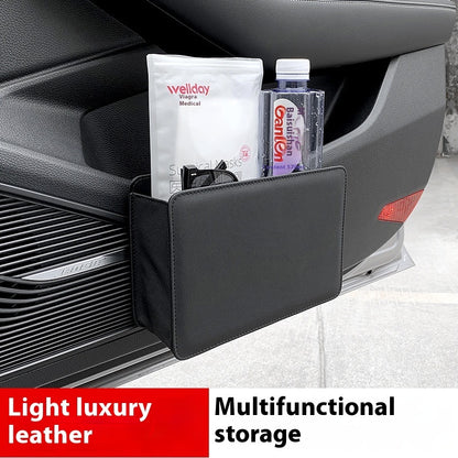 Car Door Hanging Leather Trash Container