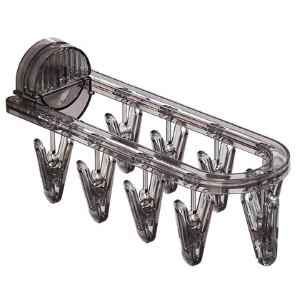 Suction Cup Folding Hanger – Punch-Free Household Clothes Organizer