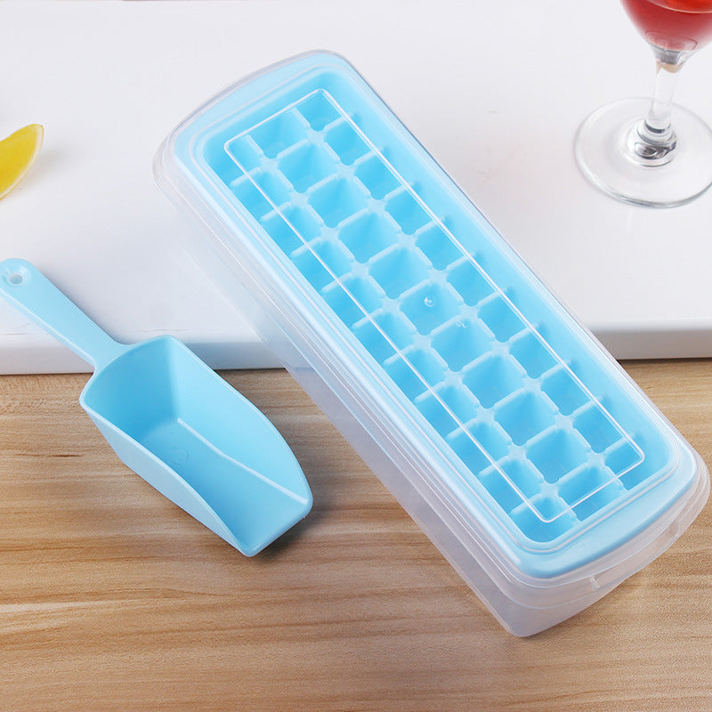 Fashionable Ice Tray with Fresh-Keeping Box and Ice Shovel – Multi-Cell Ice Maker