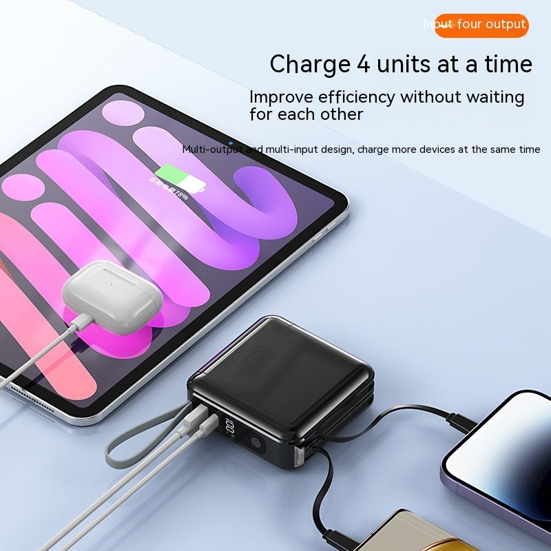 Super Fast Charge With Cable AC Plug 20000 MA Large Capacity Power Bank Wholesale Customization
