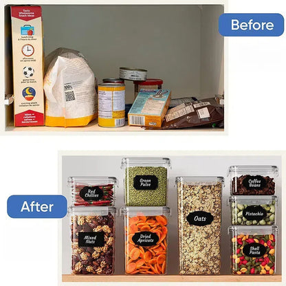 Cereals Plastic Large Storage Crisper – Square Food Containers for Kitchen Organization