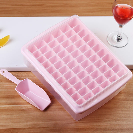 Fashionable Ice Tray with Fresh-Keeping Box and Ice Shovel – Multi-Cell Ice Maker