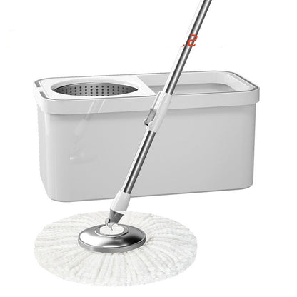 Cleaning mop with bucket system on a white background