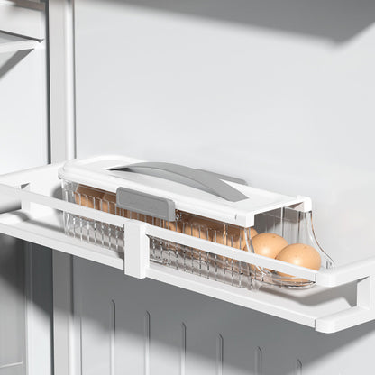 Kitchen cabinet with a pull-out drawer containing eggs