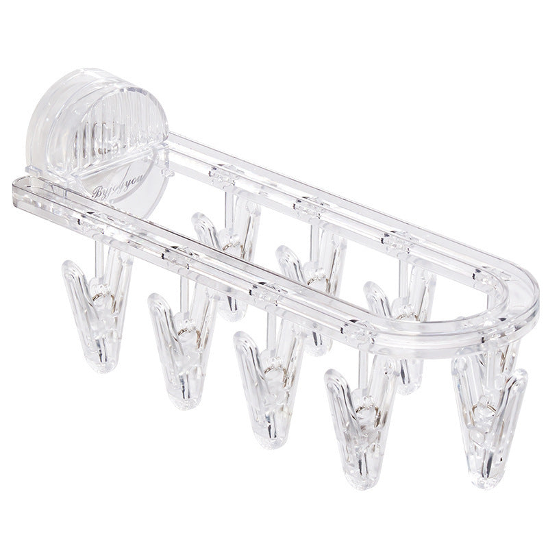 Suction Cup Folding Hanger – Punch-Free Household Clothes Organizer