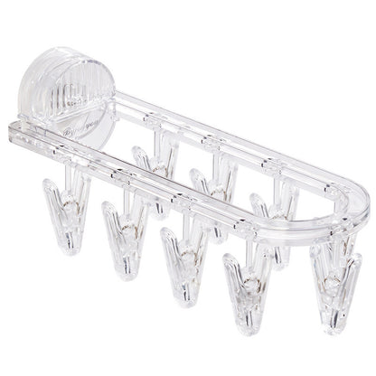 Suction Cup Folding Hanger – Punch-Free Household Clothes Organizer