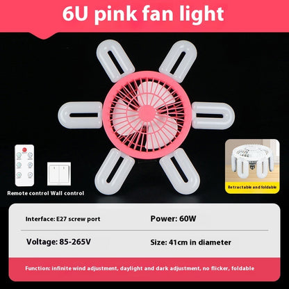 E Series Screw Fan Lamp – Smart Remote Control for Living Room and Bedroom