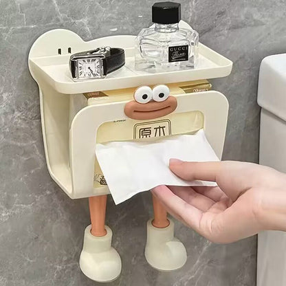 Toilet Wall-Mounted Tissue Box Rack – Waterproof & Multi-Purpose