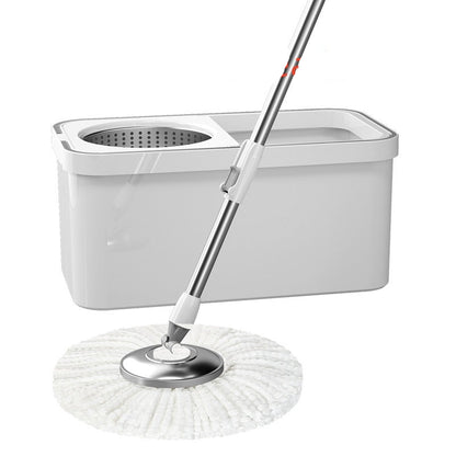 Mop and bucket set with two heads on a white background