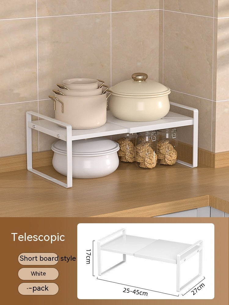 Kitchen Storage Retractable Cabinet Shelf – Multi-Purpose Detachable Organizer