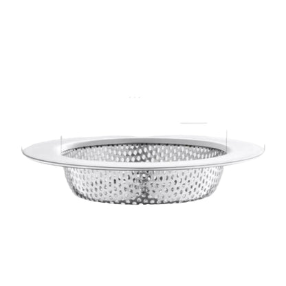 Sink filter with dimensions labeled on a white background