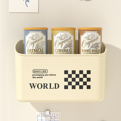 Magnetic Refrigerator Side Wall Hanging Storage Box – Cream Style Organizer