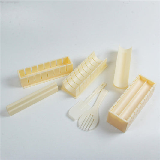 Set of silicone kitchen tools on a light gray background