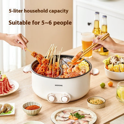6L–8L Large Capacity Mandarin Duck Electric Chafing Dish – Multi-Functional Hot Pot