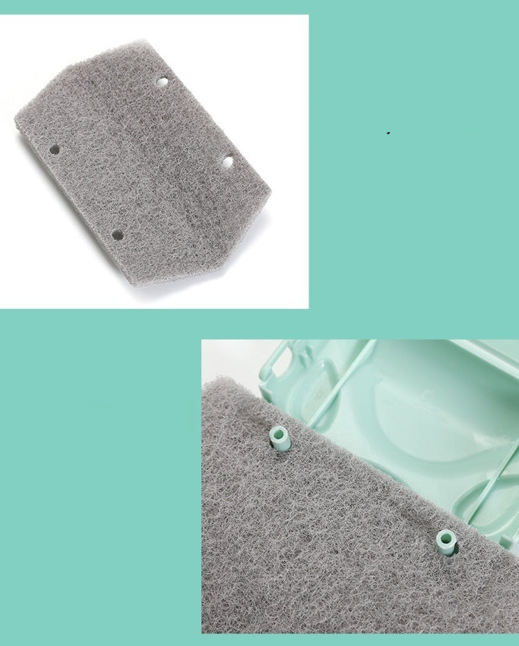 Window Sill Groove Cleaning Brush with Sponge Wipes