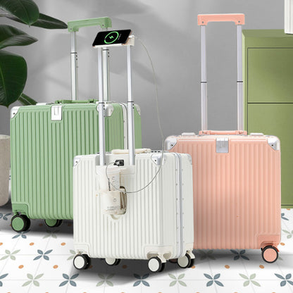 Multi-Functional 18-Inch Aluminum Frame Trolley Case - Perfect for Leisure Travel