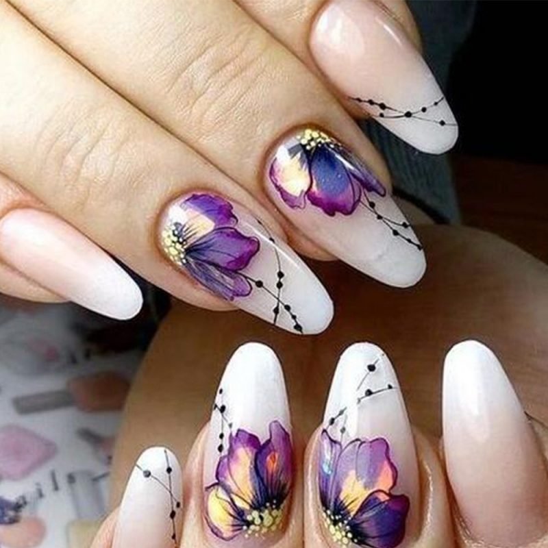 1pcs Nail Sticker Butterfly Flower Water Transfer Decal Sliders for Nail Art Decoration Tattoo Manicure Wraps Tools Tip JISTZ508 - Image 3