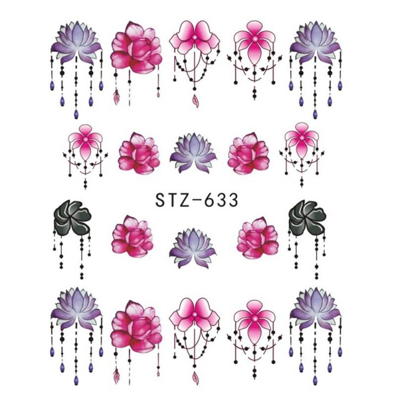 1pcs Nail Sticker Butterfly Flower Water Transfer Decal Sliders for Nail Art Decoration Tattoo Manicure Wraps Tools Tip JISTZ508 - Image 18