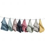Cilected 1Pc Washed Cotton Ruffle Pillowcase Solid Color Ruffle Pillow Cover European Pillow Cover Protector Accessory 48x74Cm