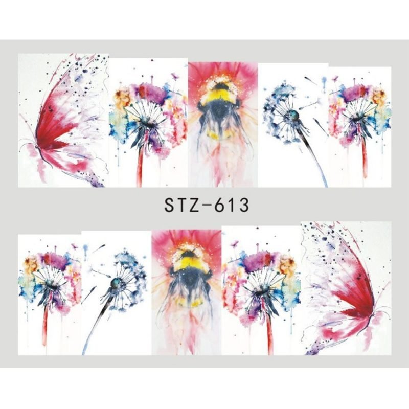 1pcs Nail Sticker Butterfly Flower Water Transfer Decal Sliders for Nail Art Decoration Tattoo Manicure Wraps Tools Tip JISTZ508 - Image 12